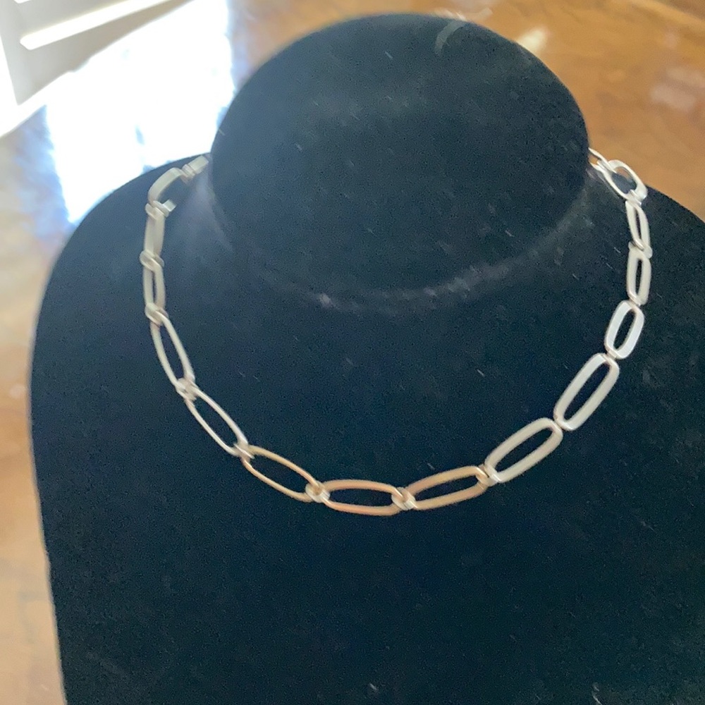 2 tone gold and silver chain necklace